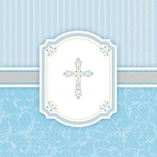 Picture of BLESSINGS BLUE NAPKINS - 16PK